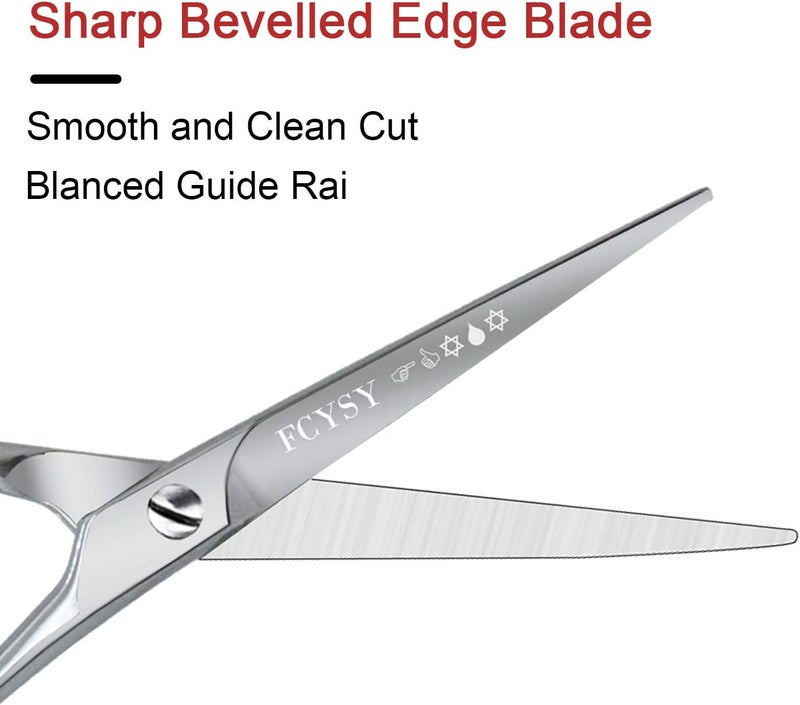 Fcysy Haircut Scissors - Professional Hair Stylist Kit with Comb Set for Men & Women - Image 4